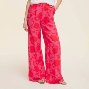 kate spade Pink & Red Floral Wide-Leg Jumpsuit Pants